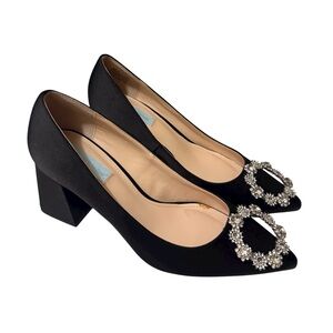 Betsey Johnson SB Lilly Fabric Closed Pointed Toe Classic,copy of MANOLO BLAHNIK